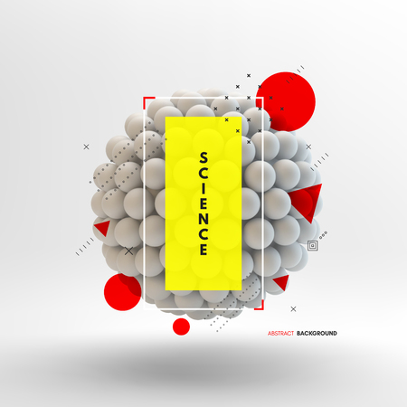 Sphere. 3d vector template. Abstract illustration. Idea concept for science, technology, web design and network.のイラスト素材