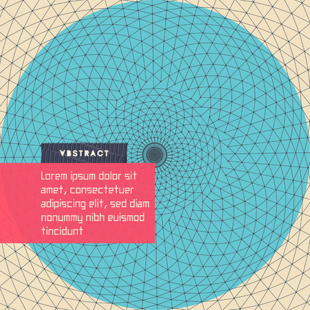 Abstract science or technology background. Cover design template. Network illustration. 3D grid surface.のイラスト素材
