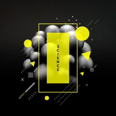 Sphere. 3d vector template. Abstract illustration. Idea concept for science, technology, web design and network.のイラスト素材