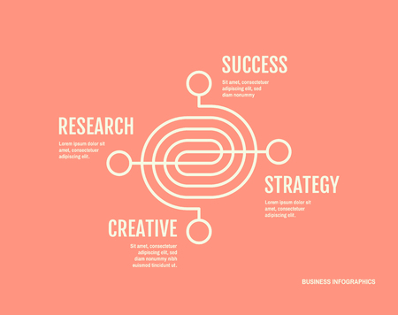Infographics template. Graphic concept for your design. Can be used for work flow layout, diagram, business step options and banner. Vector illustration.のイラスト素材