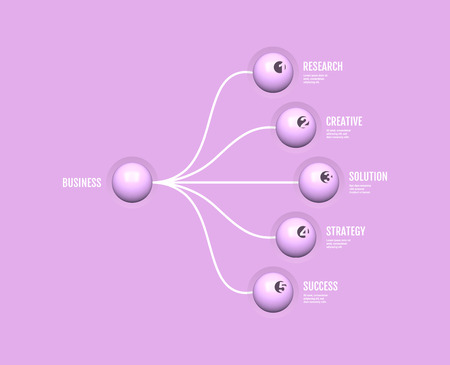 Infographic design with 5 steps. Goal solution concept. Business analysis. Vector illustration for planning, presentation and marketing.のイラスト素材