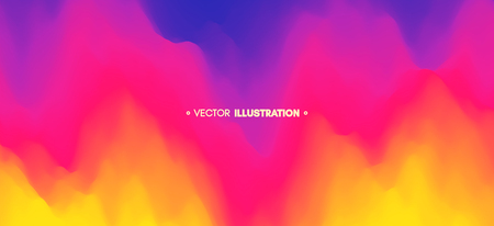 Abstract wavy background with dynamic effect. Vector illustration. Can be used for advertising, marketing, presentation.のイラスト素材