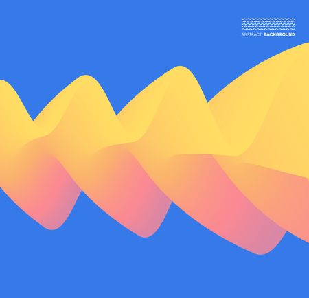 Abstract wavy background with dynamic effect. Vector illustration. Can be used for advertising, marketing, presentation.のイラスト素材