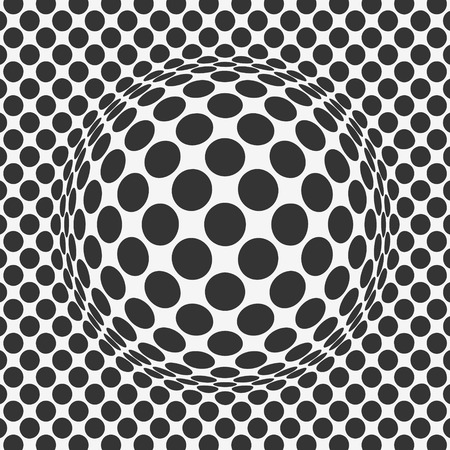 Abstract background with circles. Chaotic particles in empty space. Dynamic vector illustartion.のイラスト素材