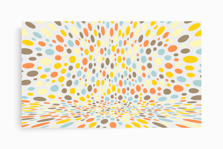 Cover design template. Abstract background with color circles. 3d vector illustration.のイラスト素材
