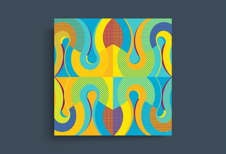 Abstract colorful geometric design. Vector illustration. Can be used for advertising, marketing, presentation.のイラスト素材