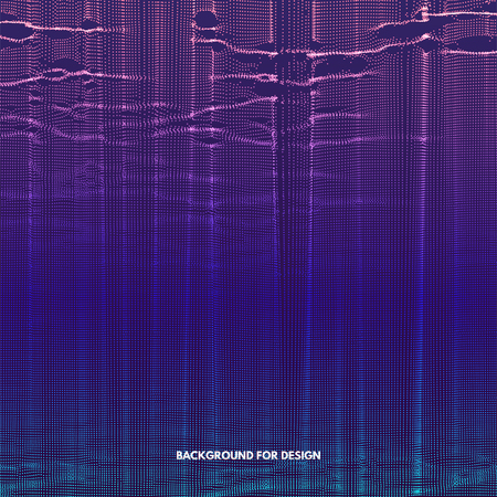 Abstract background. Technology style. 3d network design with particles. Vector illustration. Cover design template. Can be used for advertising, marketing, presentation.のイラスト素材