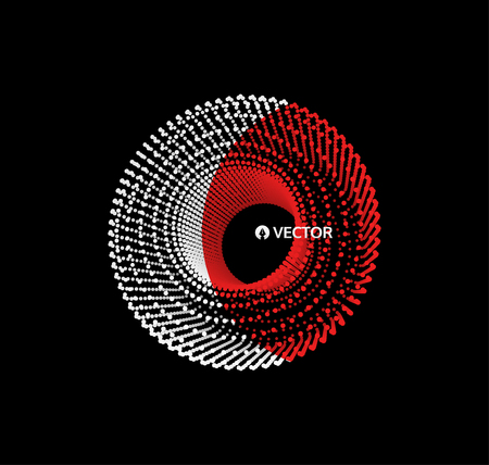 Cylinder. Detail of the mechanism. 3D connection structure. Geometric element for design. Futuristic technology style. Vector illustration.のイラスト素材