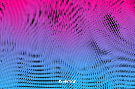 Abstract background. Technology style. 3d network design with particles. Vector illustration. Cover design template. Can be used for advertising, marketing, presentation.のイラスト素材