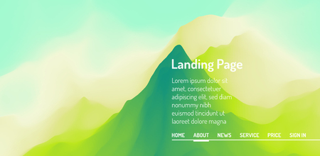 Landing page for website and mobile app. Modern abstract style. Vector web site design template.のイラスト素材