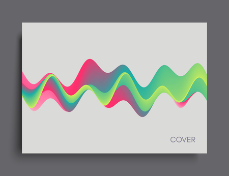 3D wavy background with dynamic effect. Abstract vector illustration for flyer, brochure, booklet and websites design.のイラスト素材