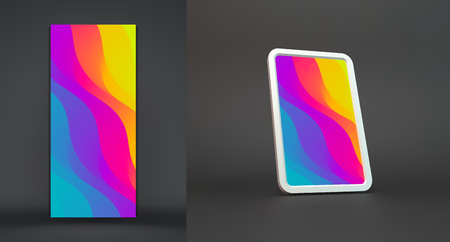 Abstract background with trendy gradients. Vector illustration for mobile phone cover and screen.のイラスト素材