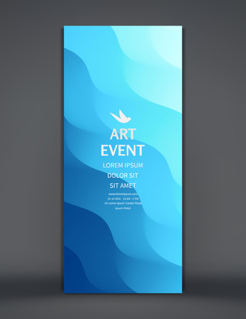 Art event invitation template. Abstract background with dynamic effect. Vector illustration for promotions or presentations.のイラスト素材