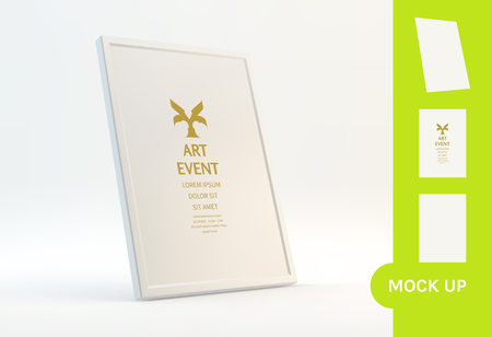 Frame mockup. Vector illustration for picture, painting, poster,  certificate, diploma or photo. のイラスト素材