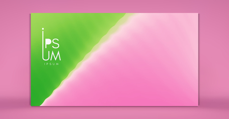 Creative design template with vibrant gradients. 3d vector Illustration for advertising, marketing, presentation. Perspective view.のイラスト素材