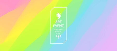 Art event invitation template. Abstract background with dynamic effect. Vector illustration for promotions or presentations. のイラスト素材