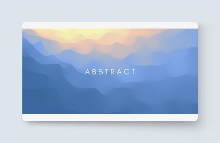 Landscape before sunset. Sunrise. Cover design template. Vector illustration for design.のイラスト素材