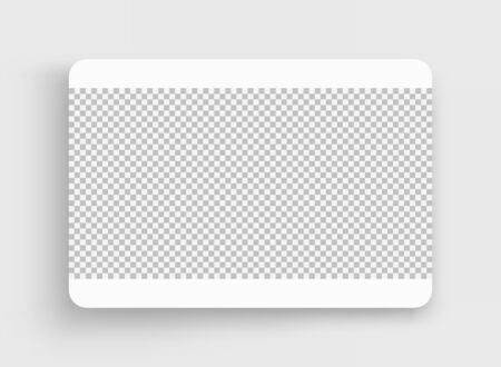 Photo frame mockup. Chess board background. Blank space for your design. Vector illustration.  のイラスト素材