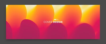 Vector volume background with color gradients. 3d abstract illustration. Template for cover, card, flyer or presentation. のイラスト素材