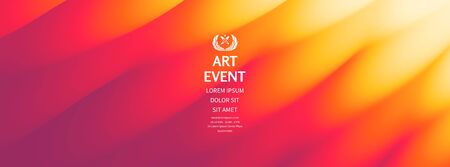 Art event invitation template. Abstract background with dynamic effect. Vector illustration for promotions or presentations.のイラスト素材