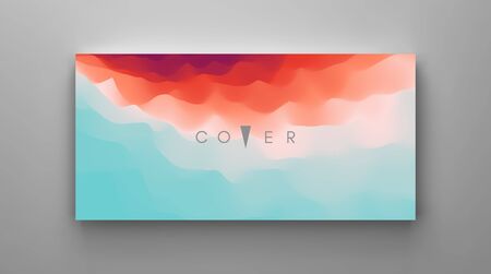 Creative design template with vibrant gradients. 3d vector Illustration for advertising, marketing, presentation. Perspective view.のイラスト素材