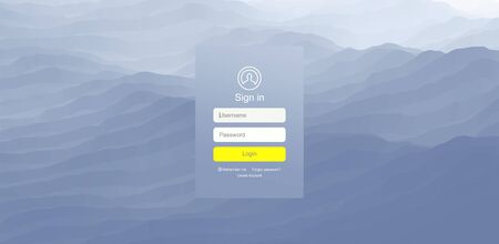 Login user interface. Modern screen design for mobile app and web design. Website element. Vector illustration. のイラスト素材