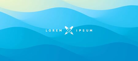 Water surface. Blue abstract background. Vector illustration for design.のイラスト素材