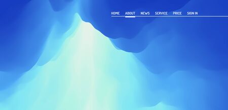 Website or mobile app landing page. Sky with clouds. Sun rays bursting through the clouds. 3d vector Illustration. のイラスト素材