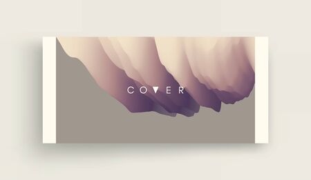 Cover design template with color gradients. Abstract background. Modern pattern. 3d vector Illustration for advertising, marketing, presentation.のイラスト素材