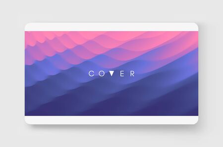 Cover design template with color gradients. Abstract background. Modern pattern. 3d vector Illustration for advertising, marketing, presentation. のイラスト素材