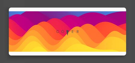 Cover design template with color gradients. Abstract background. Modern pattern. 3d vector...