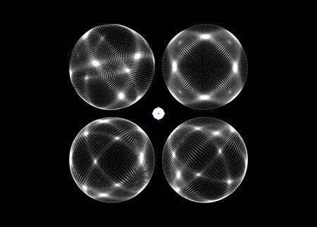 The sphere consisting of points. Global digital connections. Technology concept. Array with dynamic particles. 3D grid design. Vector illustration for science and technology.
のイラスト素材