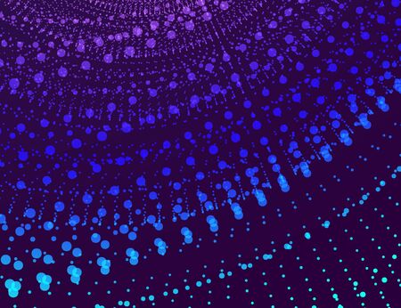 Abstract background. Technology style. 3d network design with particles. Vector illustration. Cover design template. Can be used for advertising, marketing, presentation.のイラスト素材