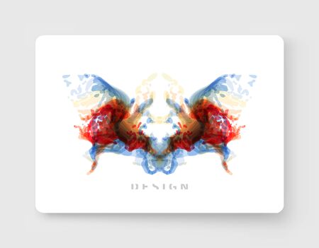 Cover design template.  Ink blotch. Design element for banner, card, poster and web design. Vector illustration.のイラスト素材