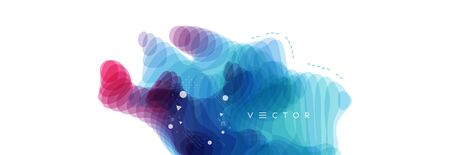 Splashes of paint. Abstract background. Template for poster, flyer, banner or book cover. 3d vector illustration with dynamic effect.  のイラスト素材