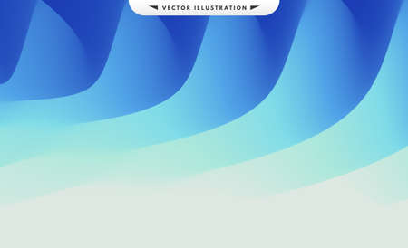 Abstract waved background with layers. Trendy covers design. Vector illustration in modern art style.のイラスト素材
