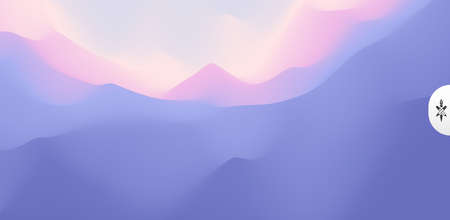 Blue abstract background. Realistic landscape with waves. Cover design template. 3d vector illustration.のイラスト素材