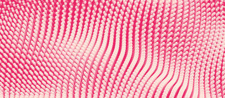 Wavy surface with dynamic effect. Molecular abstract background. Layer of cells. 3d vector illustration for science or medical.のイラスト素材