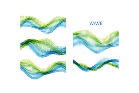 Molecular wave. Abstract background with dynamic particles. Layer of cells. Connection structure. 3d...