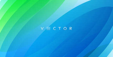 Abstract wavy background with dynamic effect. Modern screen design for mobile app and web. 3d vector illustration for brochure, banner, flyer or presentation.のイラスト素材