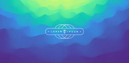 Wavy gradient backdrop. Abstract background with dynamic effect. Bright smooth transitions. 3D...