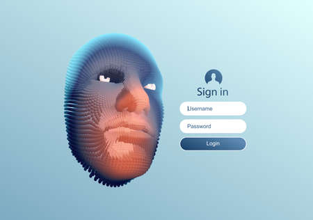 Login user interface. Modern screen design for mobile app and web design. Website element.のイラスト素材