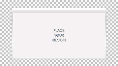 Mockup of a landscape-oriented magazine or catalog. Blank sheet of paper. Element for advertising and promotional message. 3d vector illustration for your design.のイラスト素材