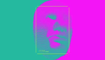 The mask. Artificial intelligence. Anonymous social masking. Face scanning. Can be used for avatar,...