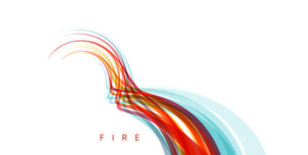 Curved lines with perspective effect. Optical fiber. 3d abstract background. Vector illustration.のイラスト素材