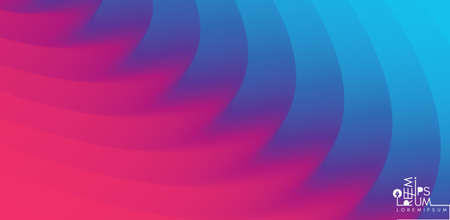 Abstract waved background with layers. Trendy covers design. Vector illustration in modern art style.のイラスト素材