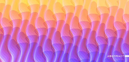 Abstract wavy background with dynamic effect. Modern screen design for mobile app and web. Fantasy...