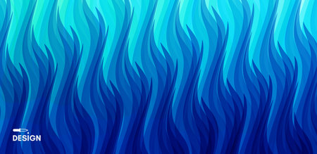 Abstract wavy background with dynamic effect. Modern screen design for mobile app and web. Fantasy digital art. 3d vector illustration.のイラスト素材