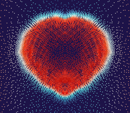 Abstract 3D background with heart. Design element. 3d vector illustration.のイラスト素材