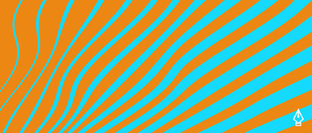 Wavy pattern with optical illusion. Abstract striped background. Vector illustration with wry lines.のイラスト素材